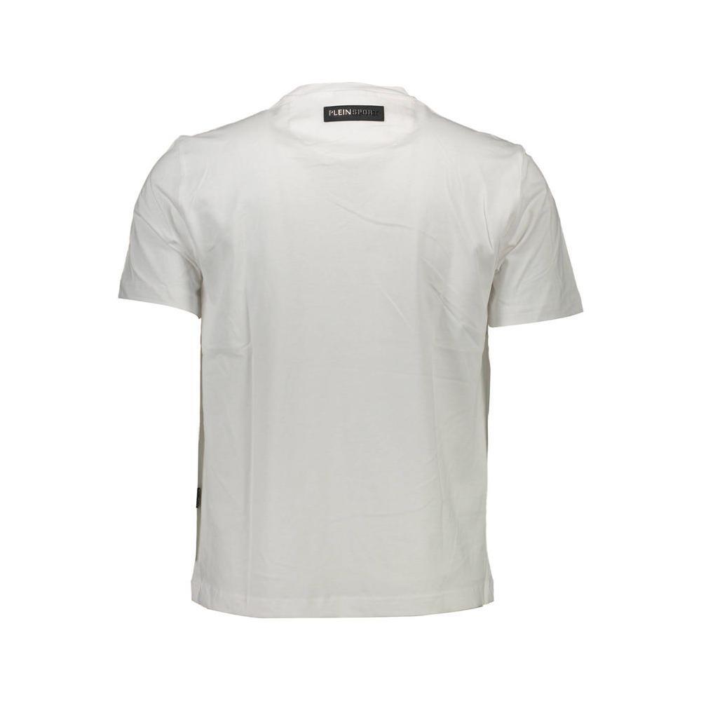 Plein Sport White Cotton Men T-Shirt PL-9560-S