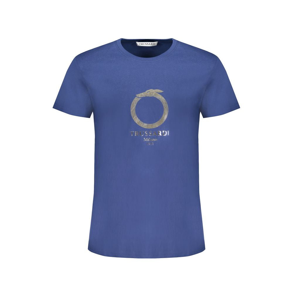 Trussardi Blue Cotton T-Shirt TR-30151-L