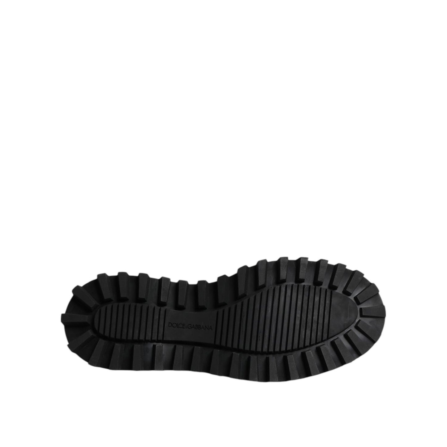 Dolce & Gabbana Black Leather Lace Up Derby Men Dress Shoes