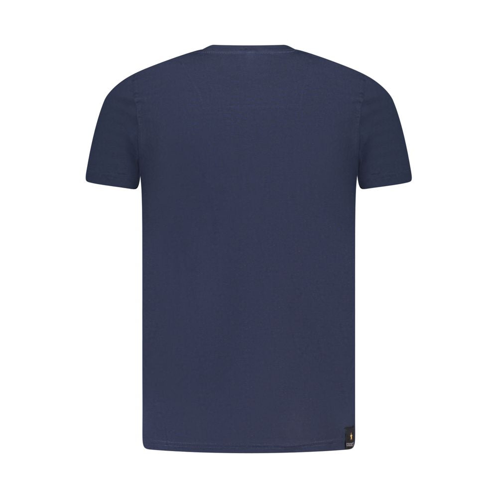 Accademia Militare Blue Cotton T-Shirt, crew neck, short sleeve, with eagle logo print.