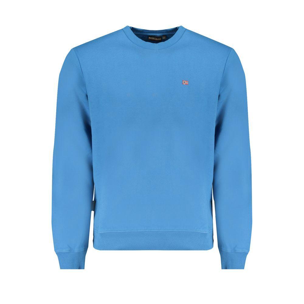Napapijri Blue Cotton Sweater NA-31582-XL