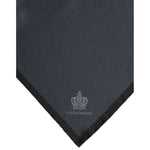 Dolce & Gabbana Dark Gray DG Crown Silk Square Foulard Scarf