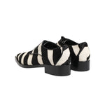 Dolce & Gabbana Black White Zebra Pony Fur Dress Shoes