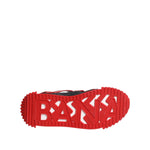 Dolce & Gabbana Red Black Leather Ankle Strap Sandals Shoes