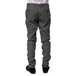 BENCIVENGA Black White Checkered Tapered Dress Pants