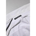Dolce & Gabbana White Cotton Collared Long Sleeves Top Shirt
