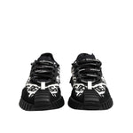 Dolce & Gabbana Black Logo Lace Up Low Top NS1 Sneakers Shoes