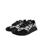 Dolce & Gabbana Black Logo Lace Up Low Top NS1 Sneakers Shoes
