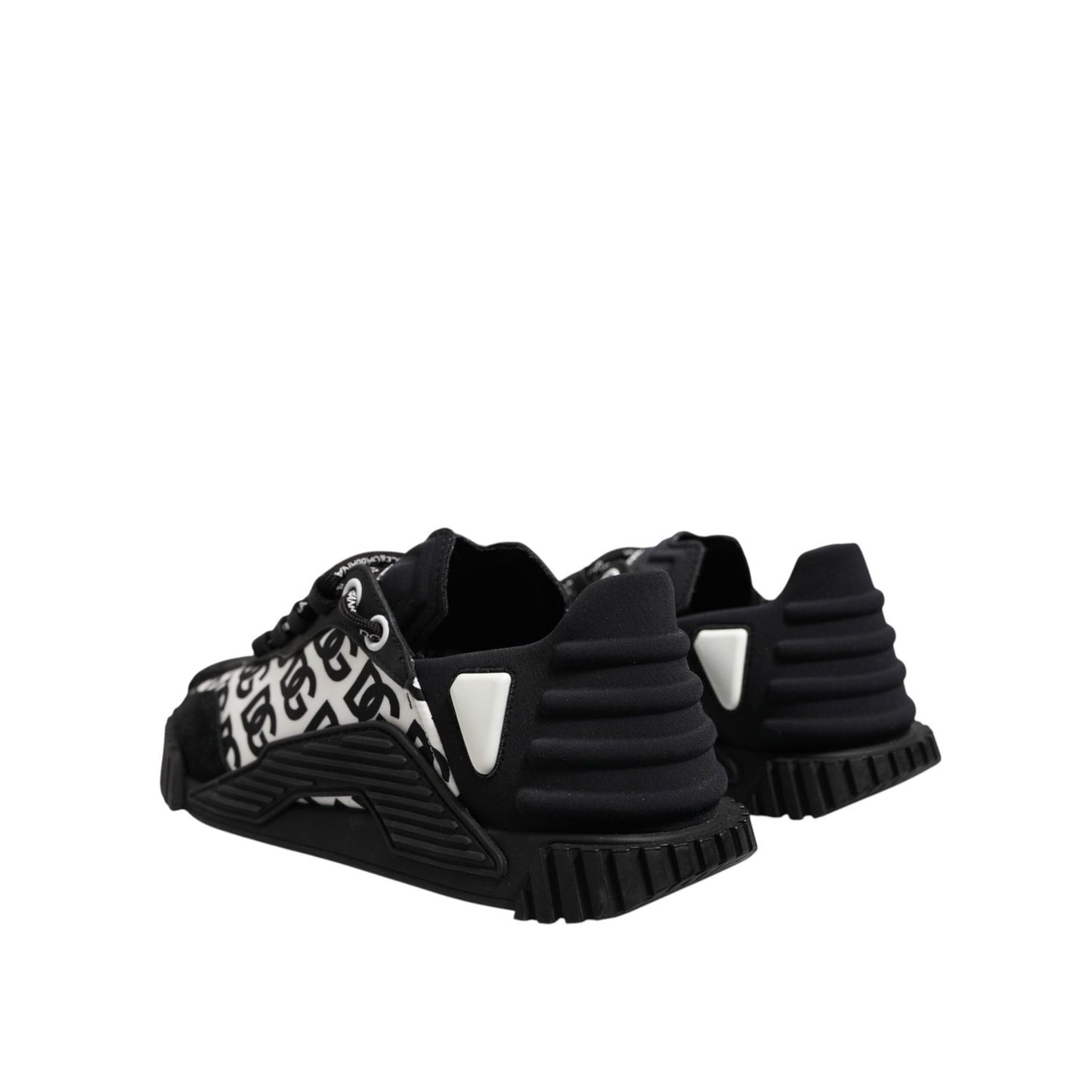 Dolce & Gabbana Black Logo Lace Up Low Top NS1 Sneakers Shoes