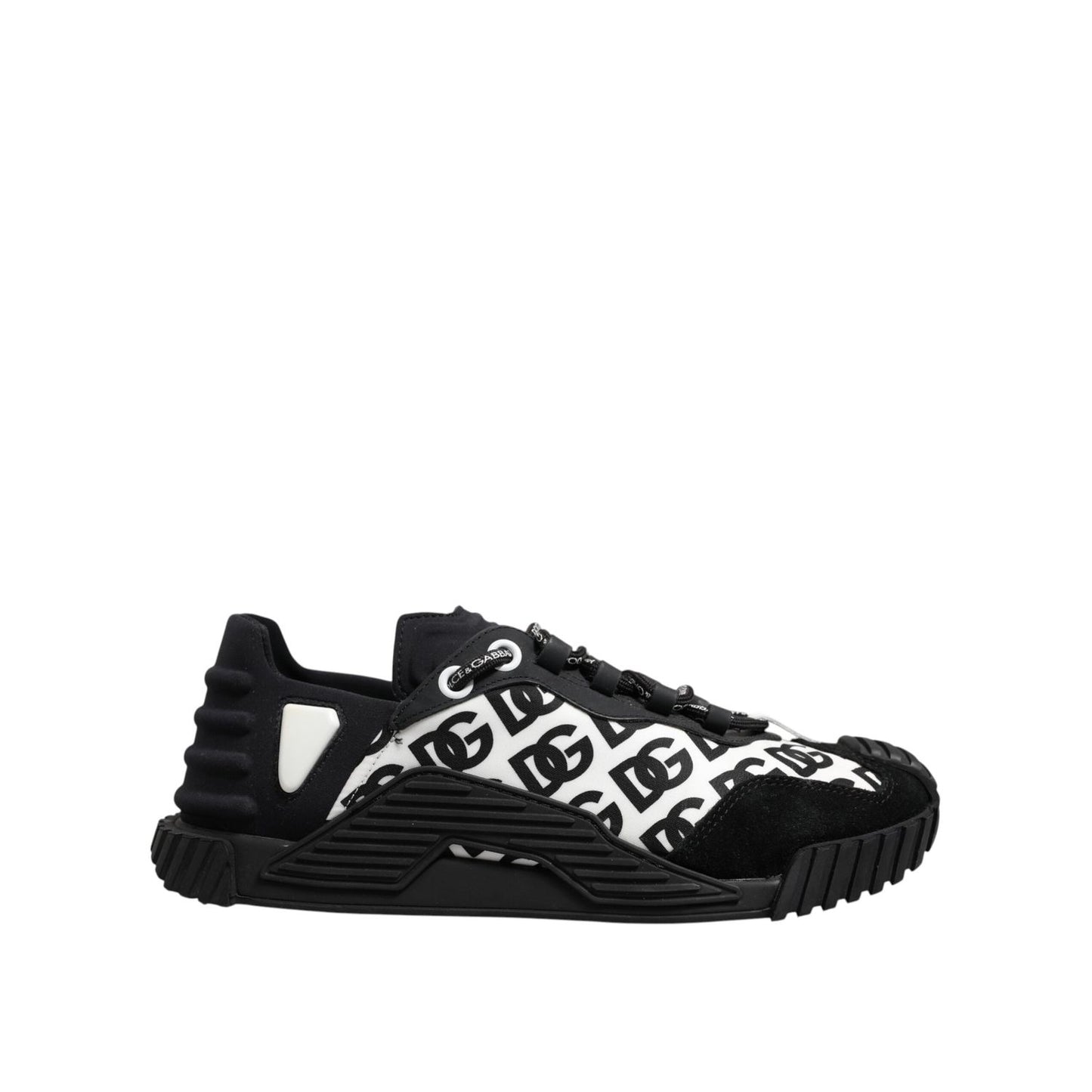 Dolce & Gabbana Black Logo Lace Up Low Top NS1 Sneakers Shoes