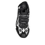 Dolce & Gabbana Black Logo Lace Up Low Top NS1 Sneakers Shoes