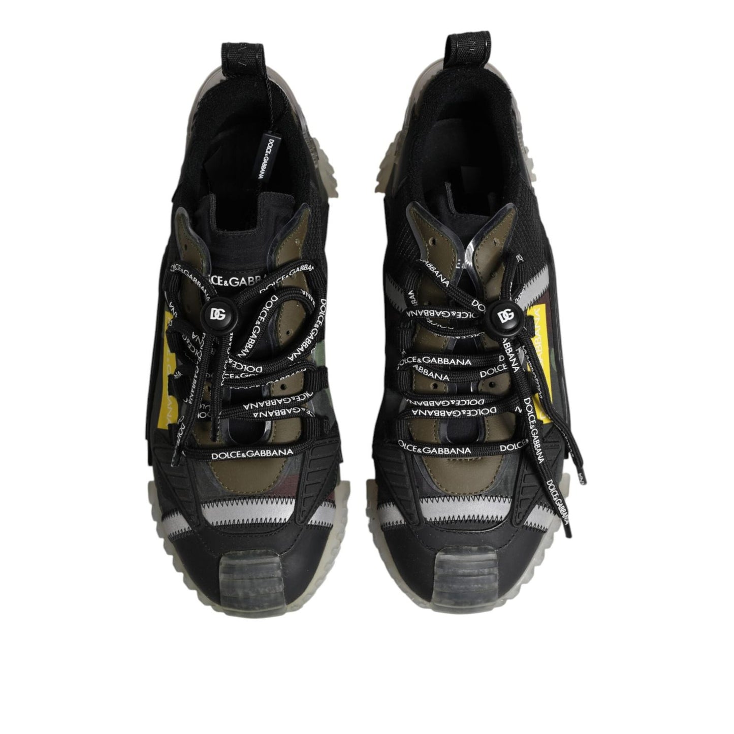 Dolce & Gabbana Black Lace Up Low Top NS1 Sneakers Shoes