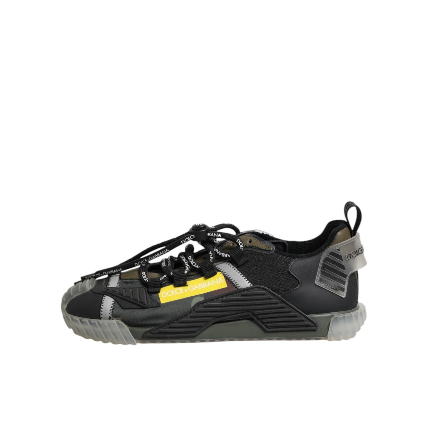 Dolce & Gabbana Black Lace Up Low Top NS1 Sneakers Shoes