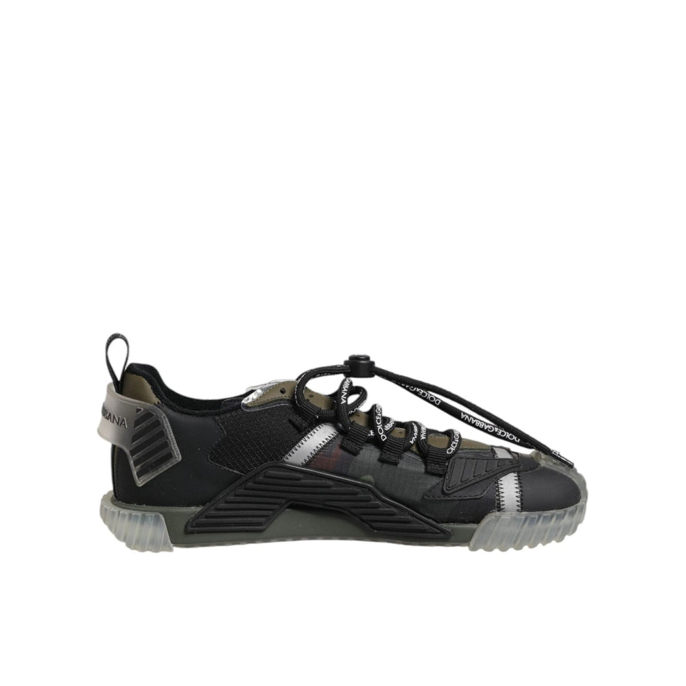 Dolce & Gabbana Black Lace Up Low Top NS1 Sneakers Shoes
