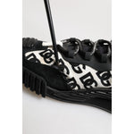 Dolce & Gabbana Black Logo Lace Up Low Top NS1 Sneakers Shoes