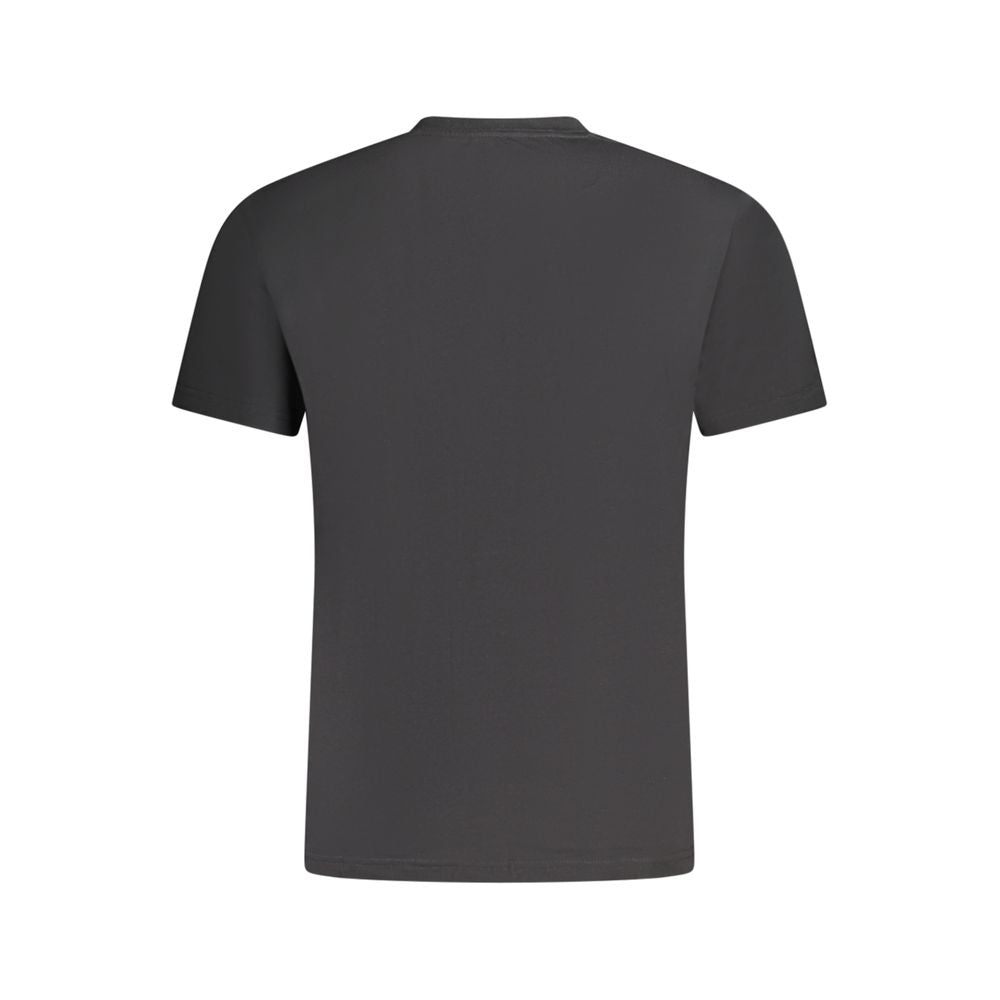 Vans Black Cotton T-Shirt, short sleeve classic fit with crew neck and logo print, back view