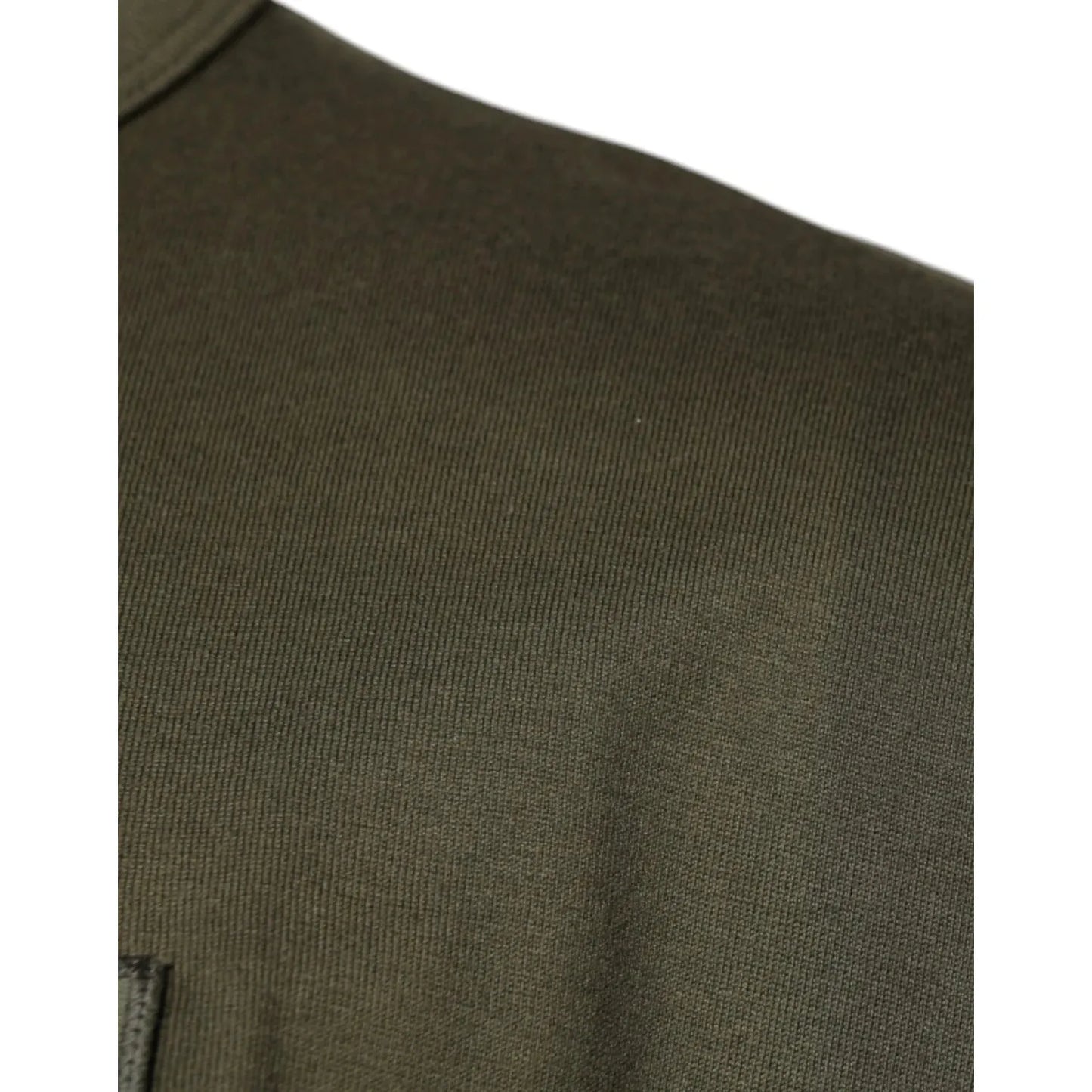 Dolce & Gabbana Army Green DG Love Cotton Crew Neck T-shirt