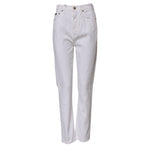 Dolce & Gabbana White Cotton High Waist Straight Denim Jeans PAN74980-40