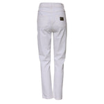 Dolce & Gabbana White Cotton High Waist Straight Denim Jeans PAN74980-40
