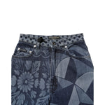 Dolce & Gabbana Blue Graphic Print Cotton Skinny Denim Jeans