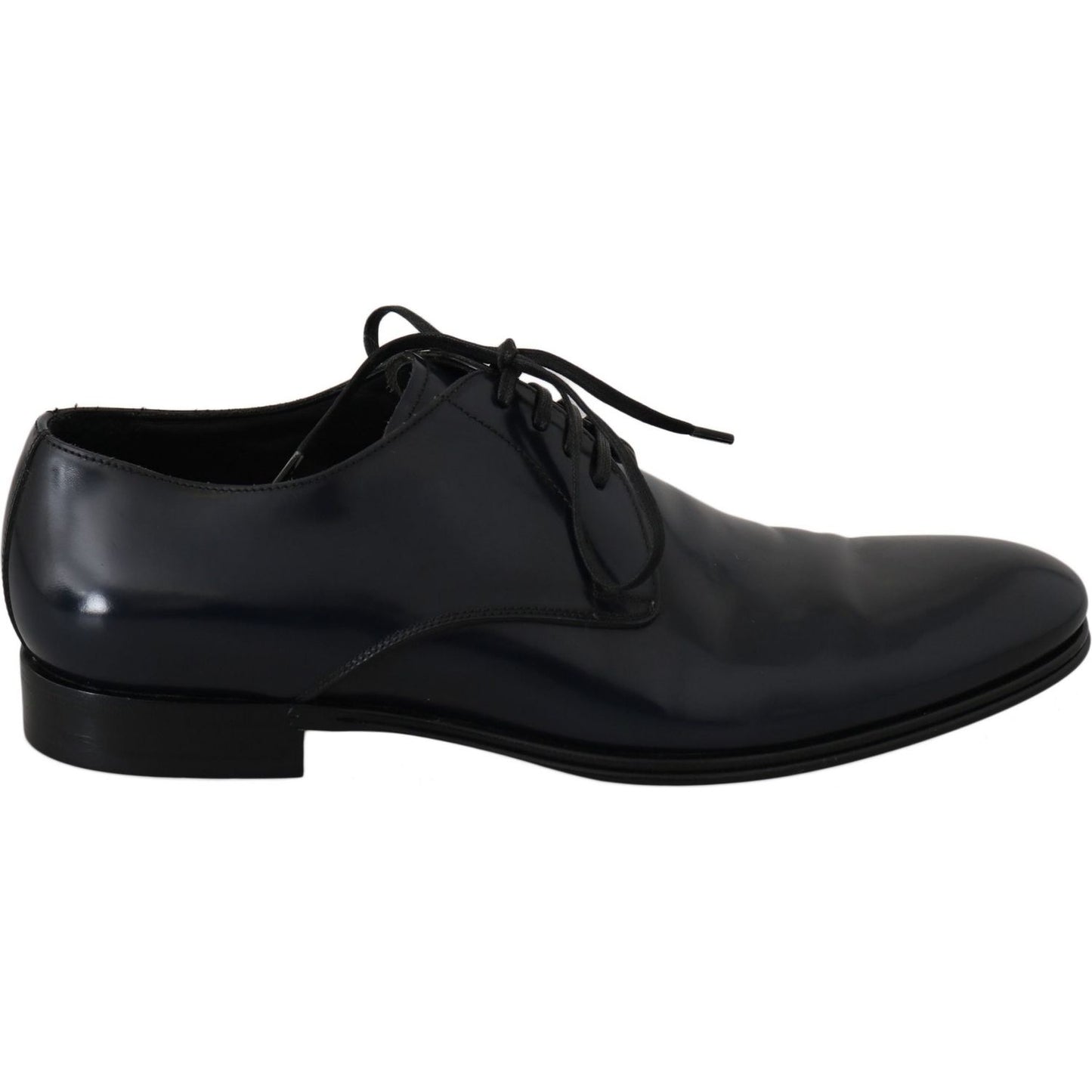 Dolce & Gabbana Blue Leather Dress Derby Formal Mens Shoes