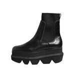Sacai Black Chelsea Leather Pull On Women Ankle Boots Shoes LA12617-40