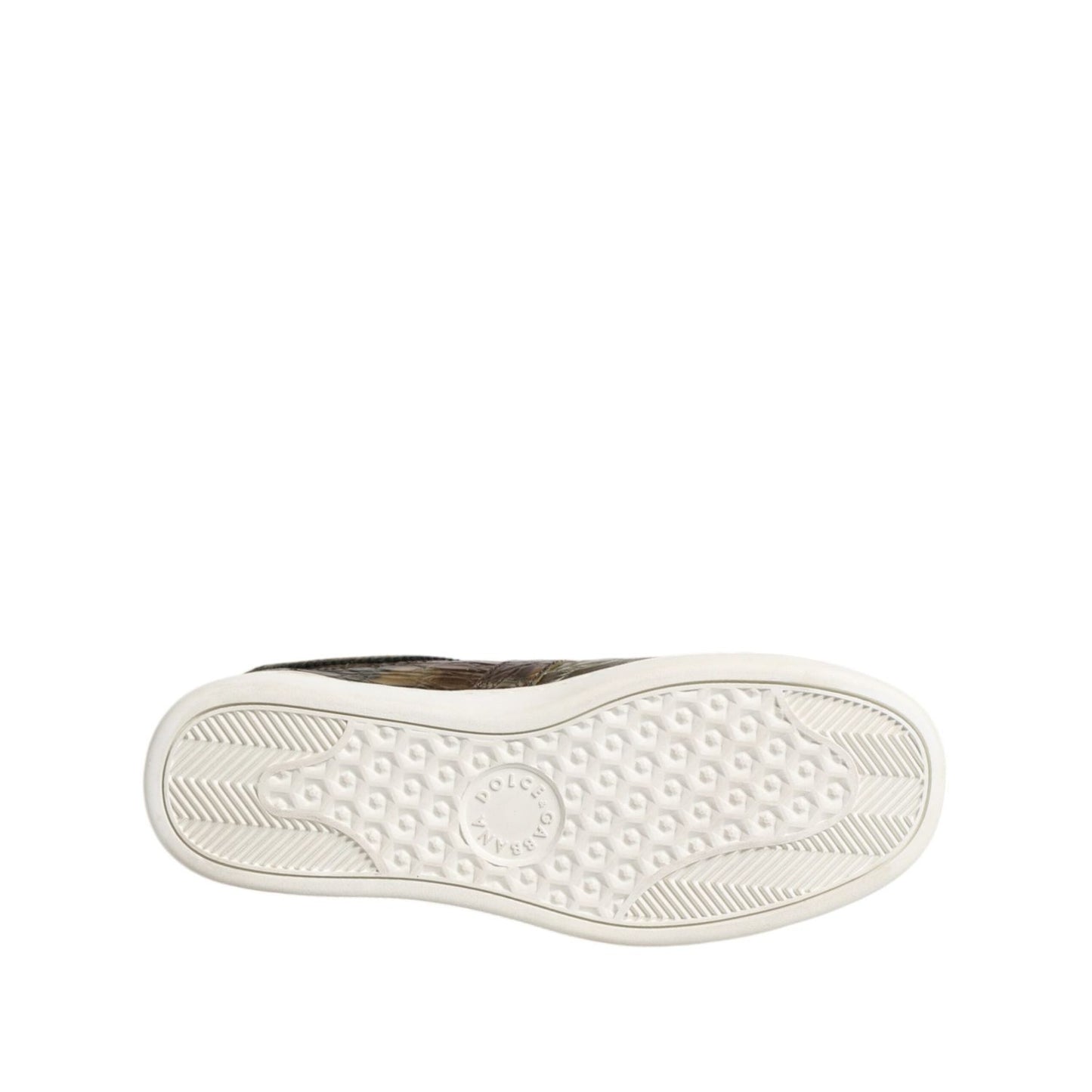 Dolce & Gabbana Brown Exotic Leather Low Top Sneakers Shoes