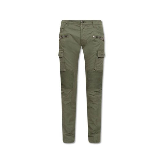 Balmain Green Cotton Cargo Pants