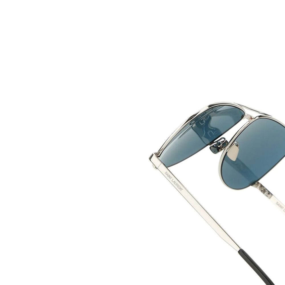 Saint Laurent Silver Metal Sunglasses