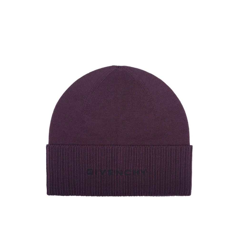 Givenchy Purple Wool Beanie