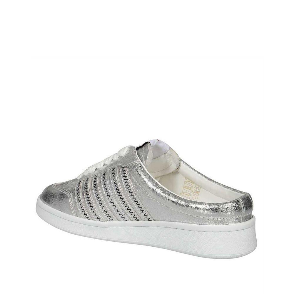 Dsquared² Silver Calfskin Sneakers