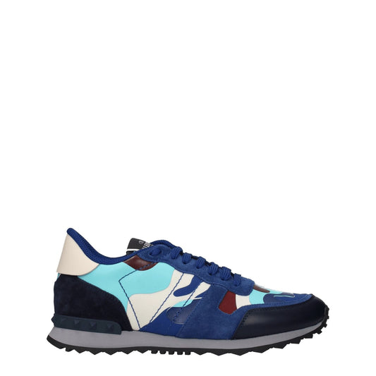 Valentino Garavani Blue Leather Athletic Sneakers