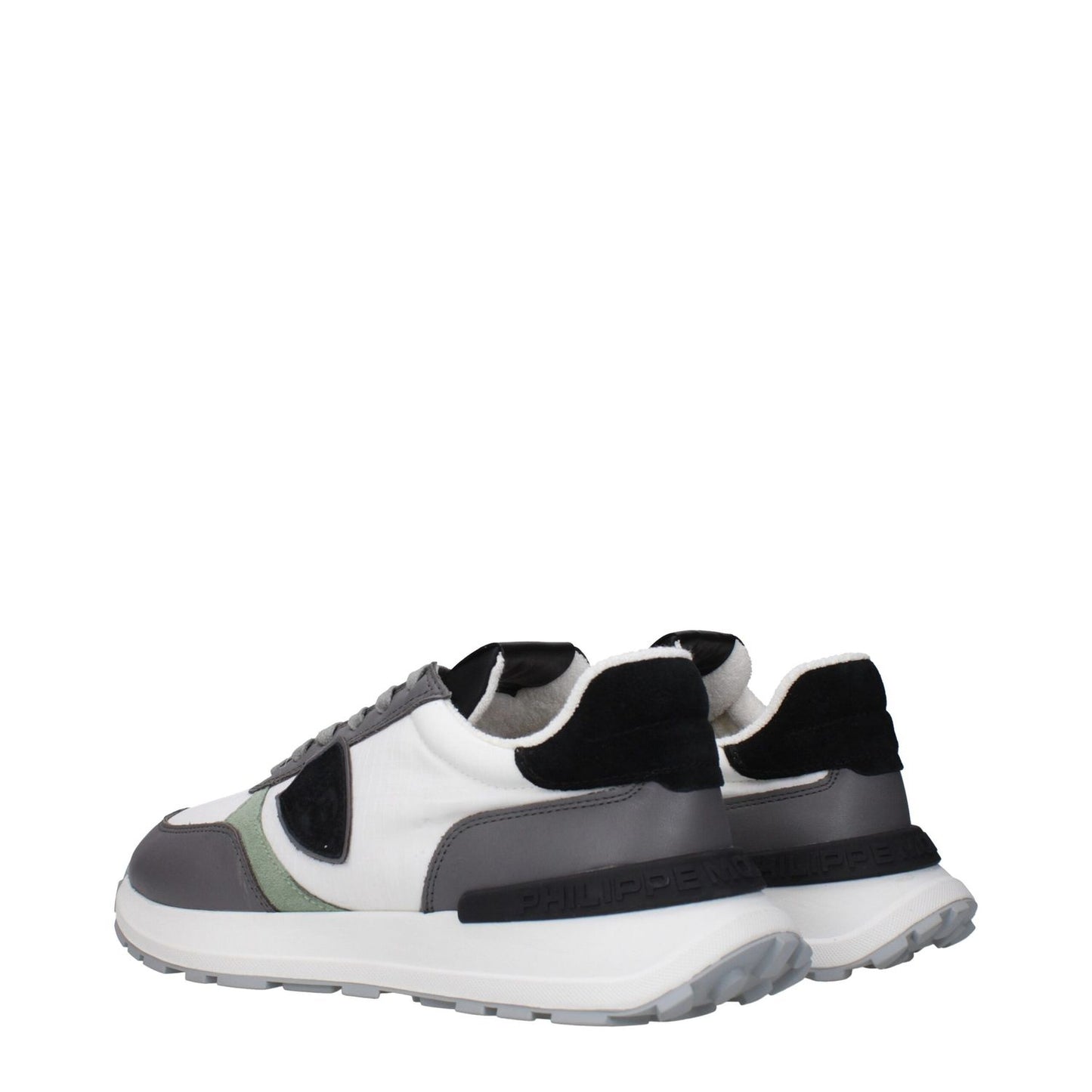 Philippe Model White Fabric Athletic Sneakers