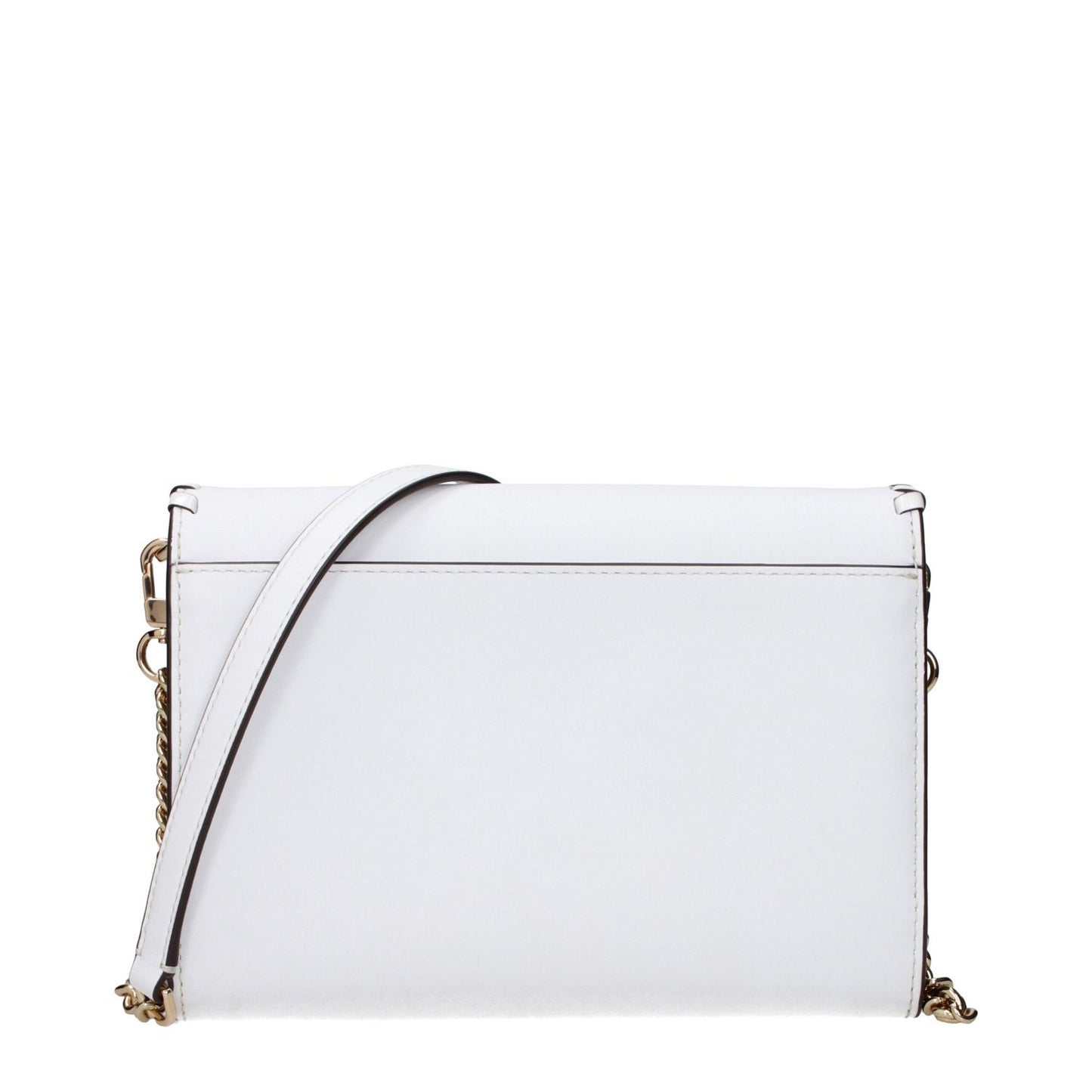 Tory Burch White Leather Clutch Bag with front logo, vintage effect, removable shoulder strap, MPN 167906137, code F83428