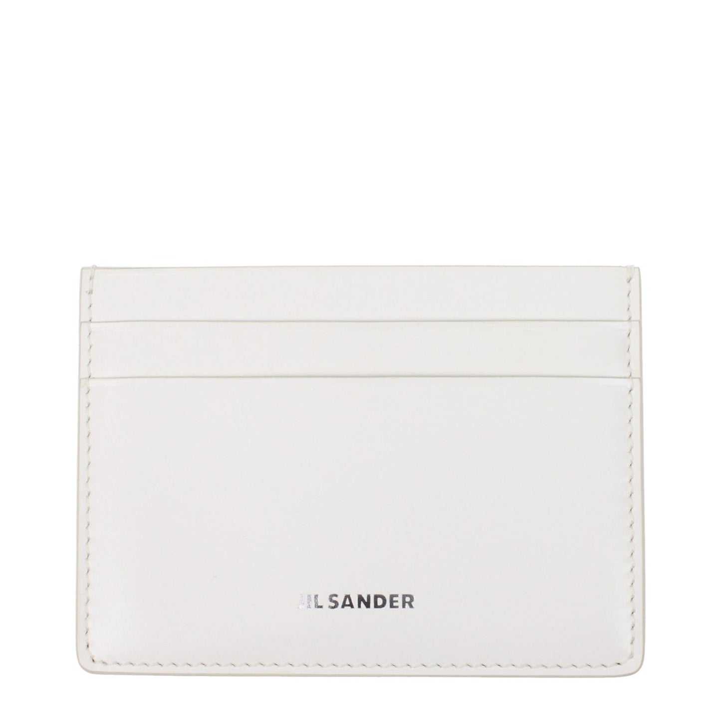 Jil Sander White Leather Cardholder featuring a front logo design, crafted as a stylish document holder. MPN: S840058WSS00083N108.