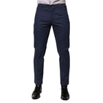 Dolce & Gabbana Blue Cotton Tapered Men Formal Trousers Pants PAN76648-48