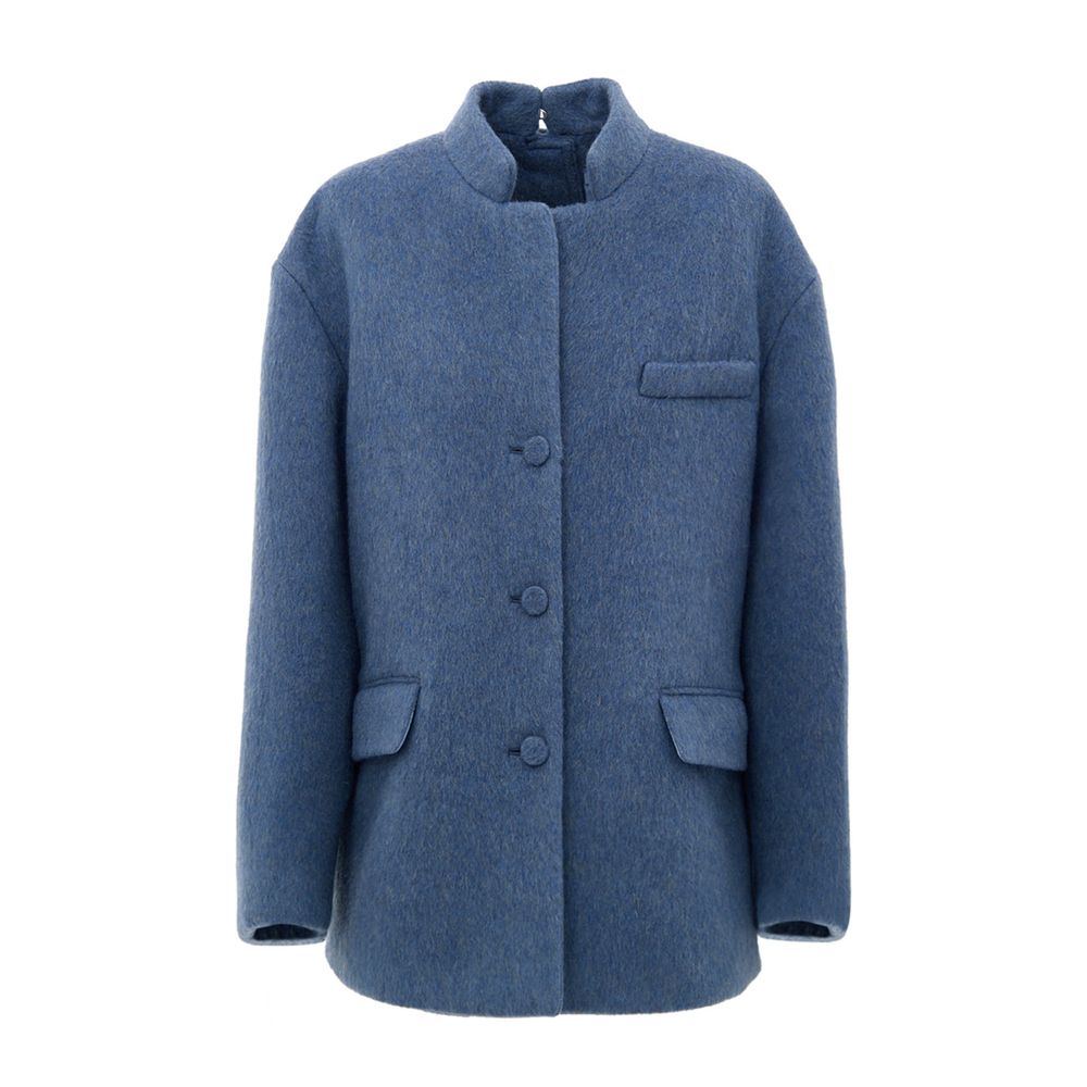 Gucci Light Blue Wool Coat
