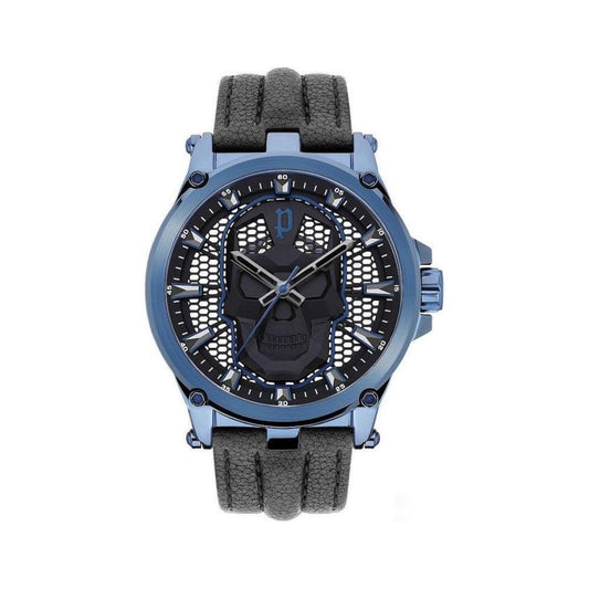 Police Black Leather Watch