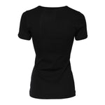 Dolce & Gabbana Black Cotton Henley Short Sleeves Top T-shirt TSH90706-2