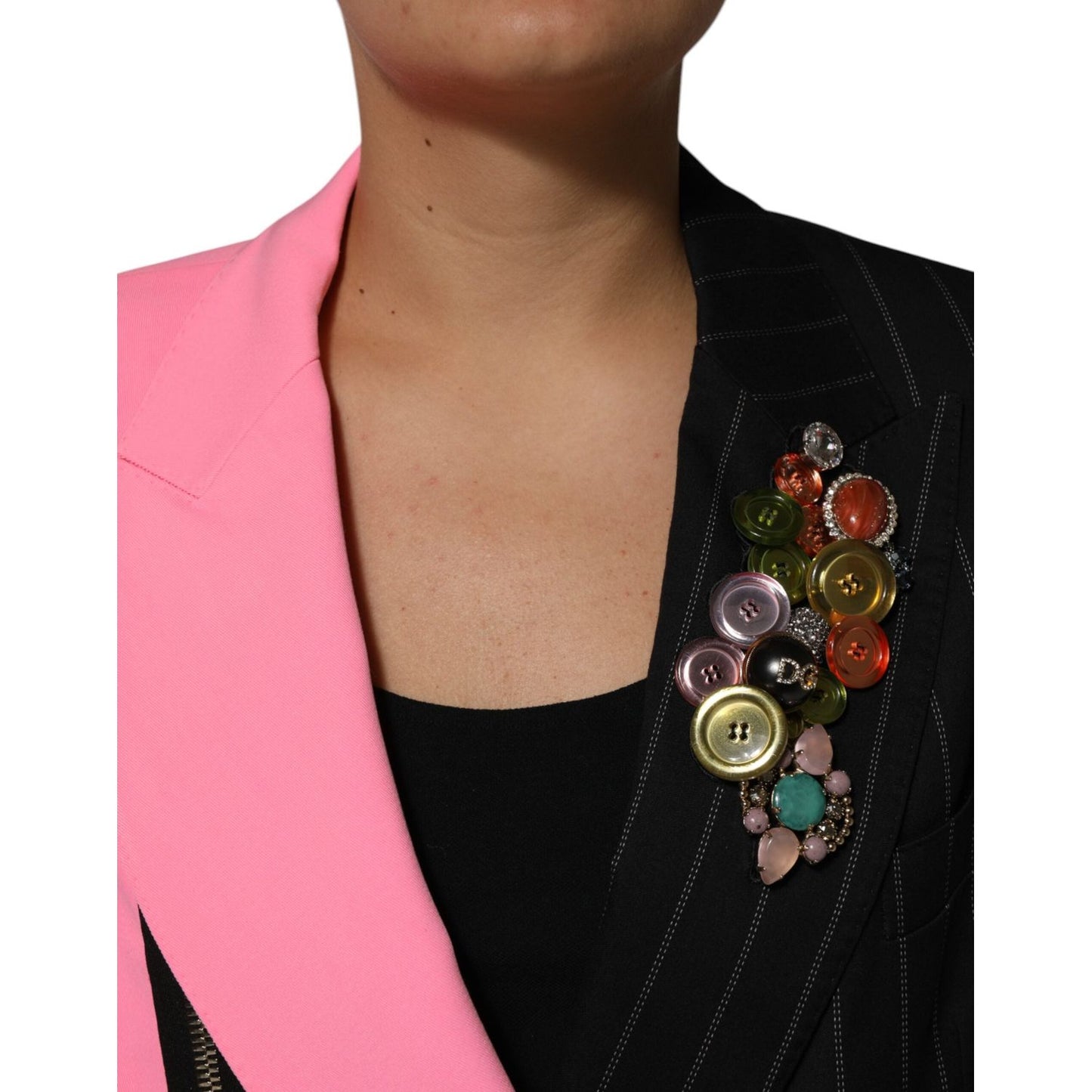 Dolce & Gabbana Multicolor Patchwork Embellished Coat Jacket JKT41566-40