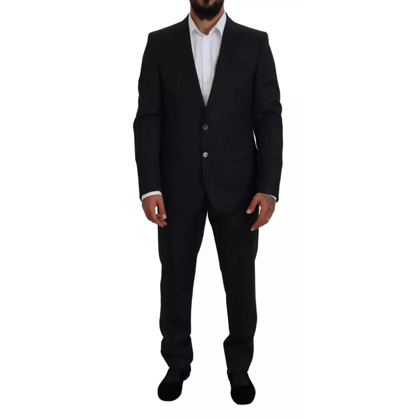 Dolce & Gabbana Melange Grey Wool 2 Piece MARTINI Suit KOS2002-52
