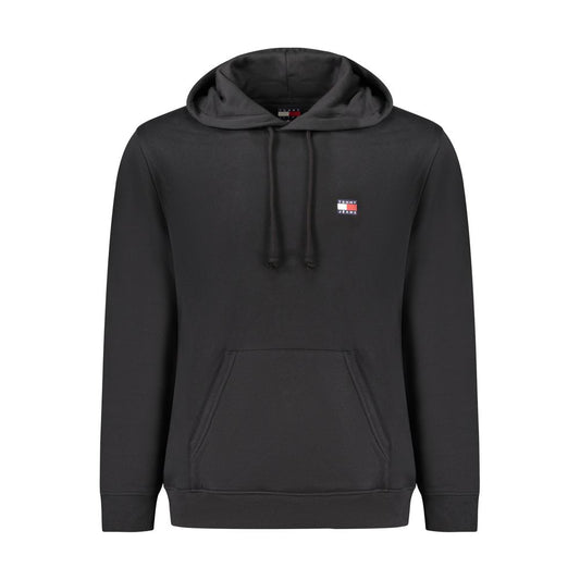 Tommy Hilfiger Black Cotton Men Sweater with hood and logo