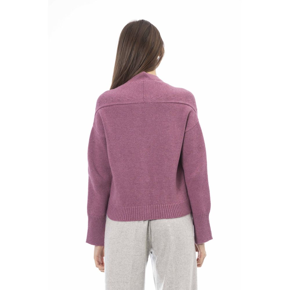 Alpha Studio Multicolor Merino Wool Cardigan