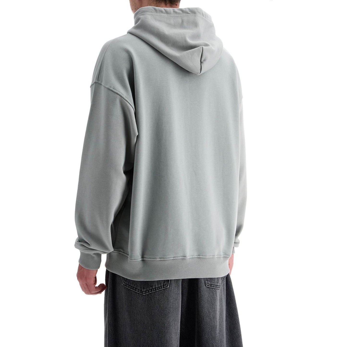 Diesel men's grey cotton hoodie with kangaroo pocket Topwear Diesel Dark Gray