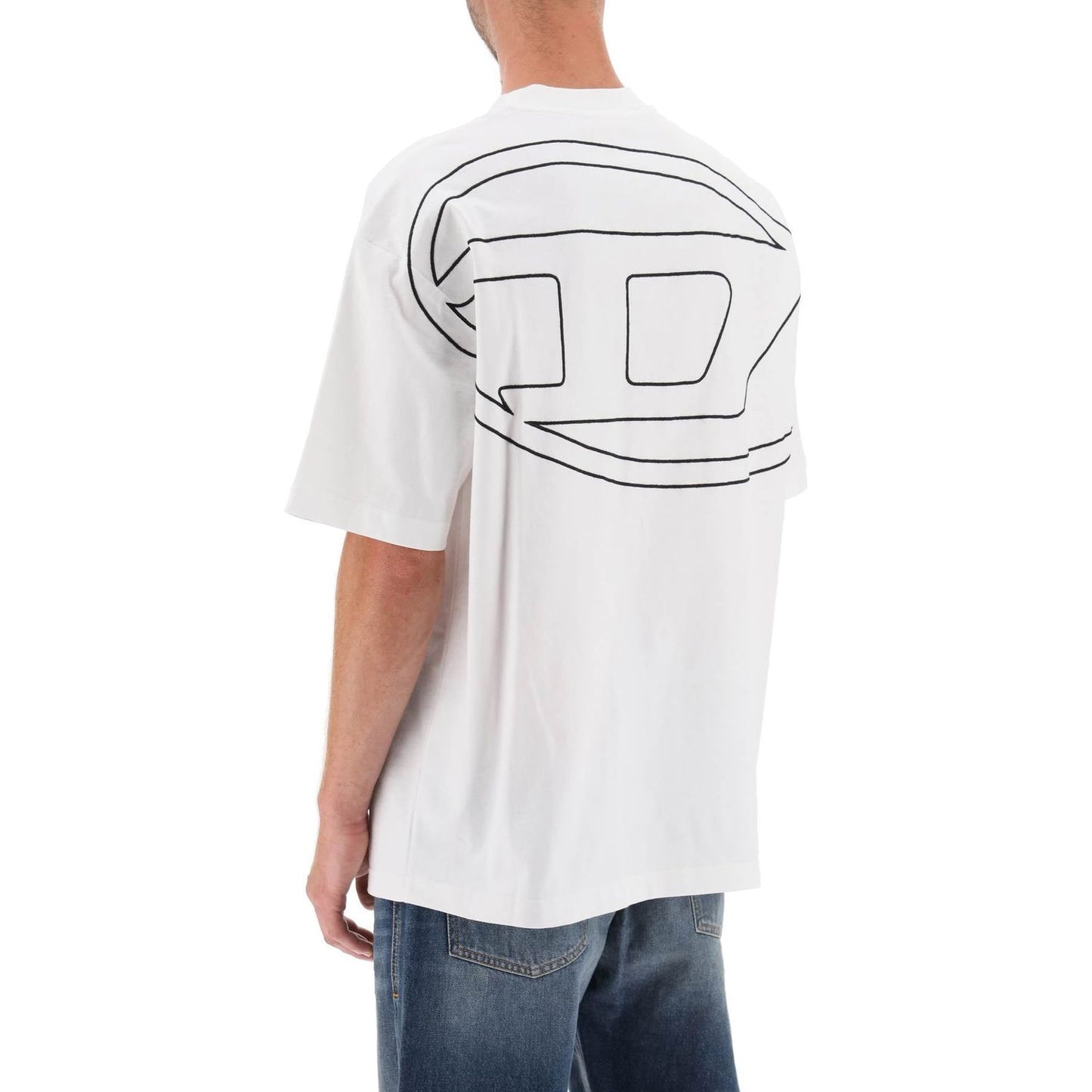 Diesel t-boggy megoval-d t-shirt Topwear Diesel Light Gray