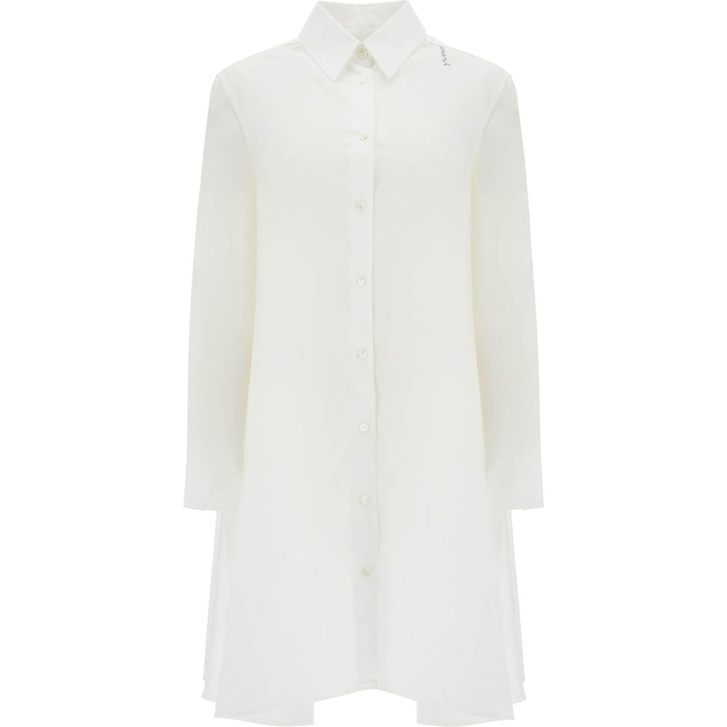 Marni white cotton dress with embroidery