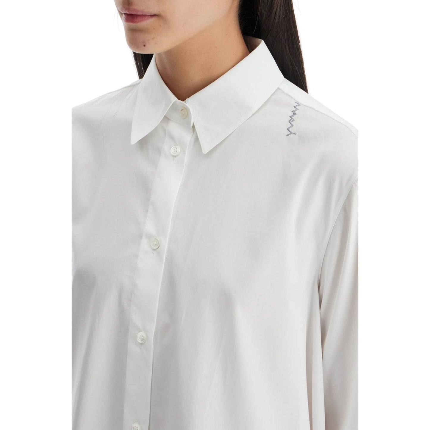 Marni white cotton dress with embroidery