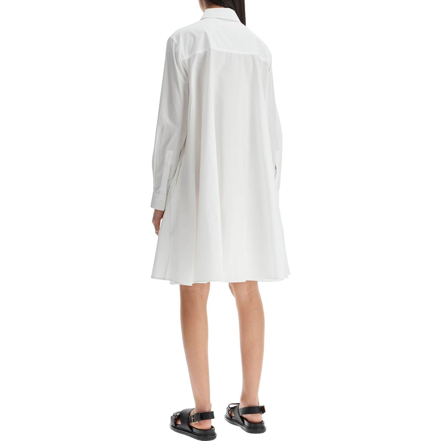 Marni white cotton dress with embroidery