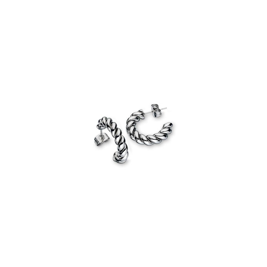 AN JEWELS JEWELRY Mod. AAC.E05S silver twisted design earrings