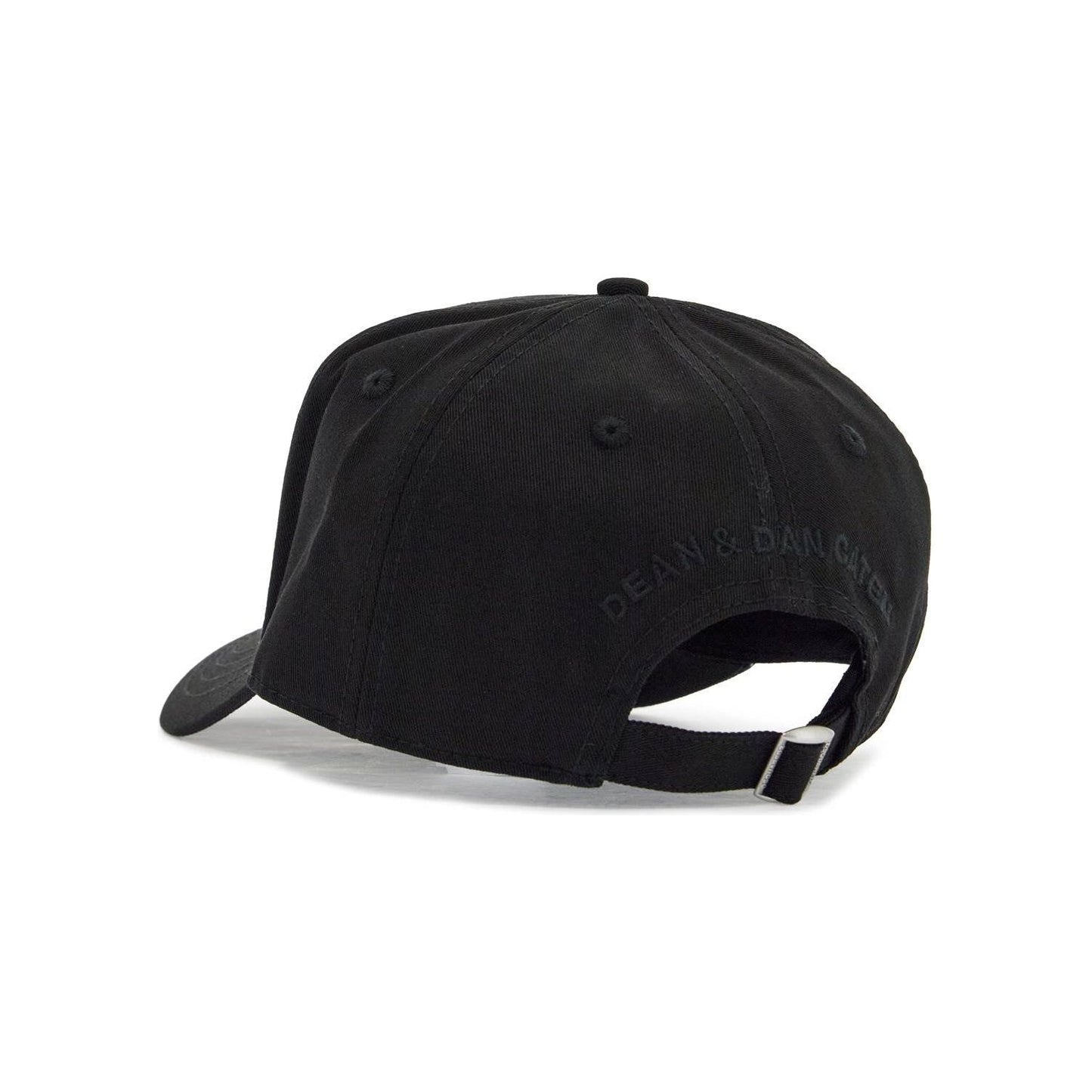 Dsquared2 cappello da baseball nero con logo grigio e visiera curvata Scarves Hats & Gloves Dsquared2 Black